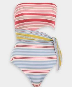 Zimmermann Just In Pattie Scarf Tie One Piece In Spliced