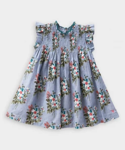 Pink Chicken Stevie Dress In Faded Blue Franken Floral Just In