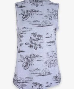 P.J. Salvage Peachy Pajama Tank Top In Light Denim