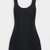 Bondi Born Pemba Organic Linen Mini Dress In Black
