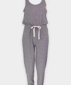 Spiritual Gangster Perfect Lounge Jumpsuit In Heather Gray