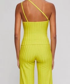 Jonathan Simkhai Just In Peri Compact Rib Jersey Tank Top In Lime Drop