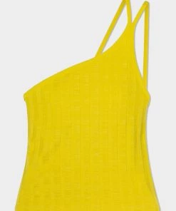 Jonathan Simkhai Just In Peri Compact Rib Jersey Tank Top In Lime Drop