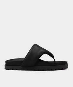 Gia Borghini Perni Padded Flip Flop Flat Sandal In Black Just In