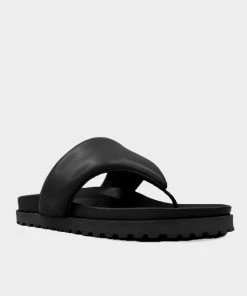 Gia Borghini Perni Padded Flip Flop Flat Sandal In Black Just In