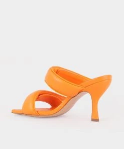 Gia Borghini Just In Perni Two Strap Sandal In Flash Orange