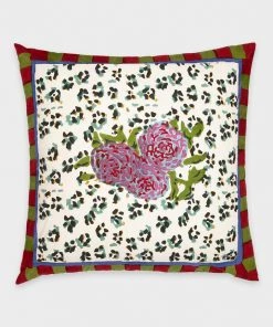 Lisa Corti Just In Pillow Cover 60x 60 Leopard Stripes In Sky