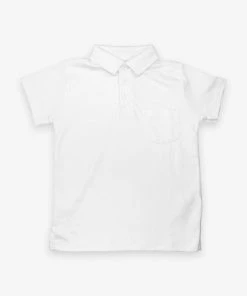 Babycottons Pima College Short Sleeve Polo In White Just In