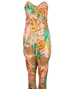 FARM Rio Pink Mixed Fruits Jumpsuit Featured Designers