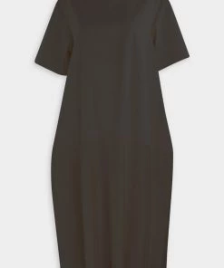 Gia Studios Pleated Midi Dress In Black