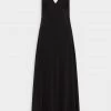 Matteau Plunge Slip Dress In Black