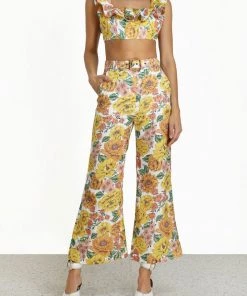 ZIMMERMANN Poppy Crop Flare Pant Featured Designers