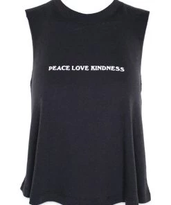 Spiritual Gangster Positive Vibes Crop Tank In VTB Activewear