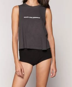 Spiritual Gangster Positive Vibes Crop Tank In VTB Activewear
