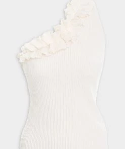 ZIMMERMANN Postcard Asymmetric Tank In Parchment Featured Designers