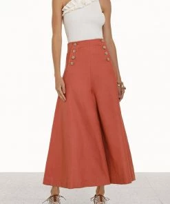 ZIMMERMANN Postcard Asymmetric Tank In Parchment Featured Designers