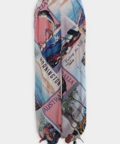 ZIMMERMANN Featured Designers Postcard Harem Pant In Large Poster Print