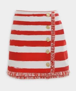 ZIMMERMANN Postcard Striped Skirt In Stripe