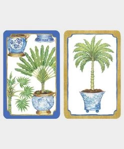 Caspari Just In Potted Palms Playing Cards - 2 Decks Included