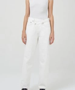 AGOLDE Priya Asymmetric Tank Top In Powder