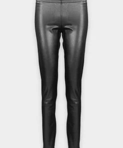 Avenue Montaigne Pullon Pant In Pleather Black