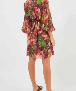 FARM Rio Featured Designers Purple Fruit Floral Mini Dress