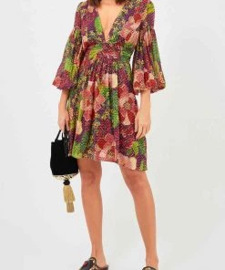 FARM Rio Featured Designers Purple Fruit Floral Mini Dress