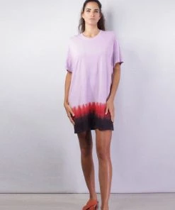 Raquel Allegra Purple Horizon Jersey T-Shirt Dress Just In