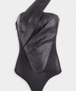RtA Just In River Bodysuit In Black
