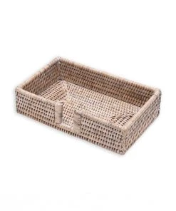 Caspari Rattan Guest Towel Napkin Holder