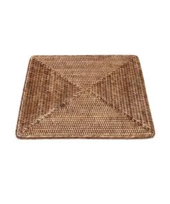 Caspari Rattan Placemats In Dark Natural Just In