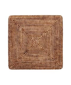 Caspari Rattan Placemats In Dark Natural Just In