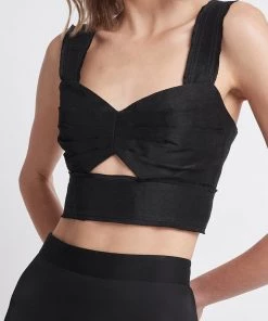 Aje. Just In Recurrence Bustier Top In Black