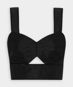 Aje. Just In Recurrence Bustier Top In Black