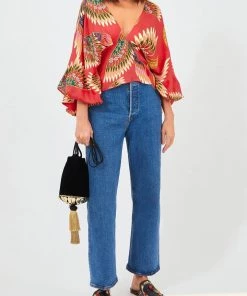 FARM Rio Red Wonderful Toucans Blouse Featured Designers