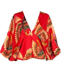 FARM Rio Red Wonderful Toucans Blouse Featured Designers