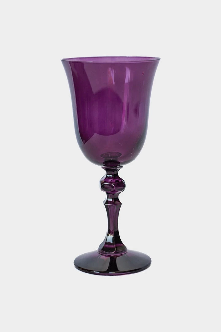 Estelle Colored Glass Regal Goblet In Amethyst - Set Of 6 1 Estelle Colored Glass Regal Goblet In Amethyst - Set Of 6