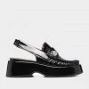 GANNI Retro Platform Slingback Loafers In Black Just In