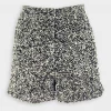 Retrofete Seren Sequin Short In Silver Black