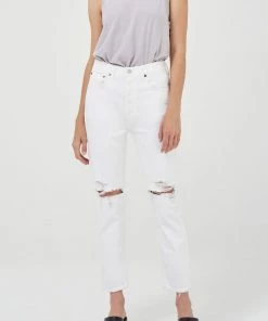 AGOLDE Riley High Rise Straight Crop In Slant Just In