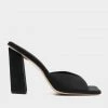 Gia Borghini Rosie Square Toe Sandals In Black