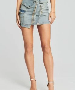 Retrofete Rumor Skirt In Porcelain Blue Just In