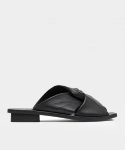 ST. AGNI Twist Slide Sandal In Black