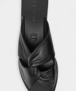 ST. AGNI Twist Slide Sandal In Black