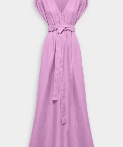 Bondi Born Saint Martin Organic Linen Dress In Helio Just In