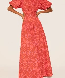 Agua By Agua Bendita Samba Ipanema Escarlata Maxi Dress