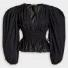 Ulla Johnson Just In Shira Blouse In Noir