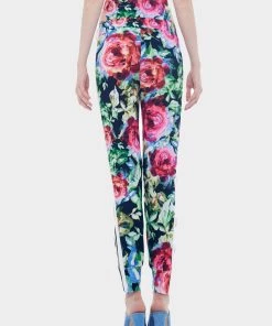 NORMA KAMALI Side Stripe Jog Pant In Rose Garden