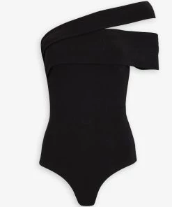 AGOLDE Sliced Bodysuit In Black