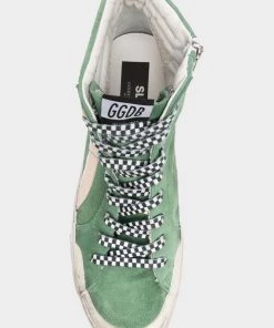 Golden Goose Slide Wood Green Suede Leather Men Sneaker 7 Golden Goose Slide Wood Green Suede Leather Men Sneaker